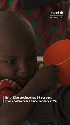 Cholera, a bacterial disease that causes severe diarrhoea and dehydration, is raging through displaced communities in conflict-ravaged DR Congo. This is UNICEF’s response for children. | UNICEF