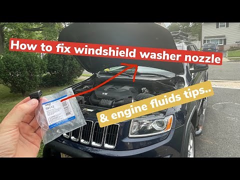 How To fix / replace windshield washer nozzle - Jeep Grand Cherokee & others (not spraying? Easy fix
