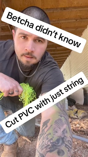 591K views · 4.9K reactions | Cute pipe with string! #tips #trick #hack #construction #plumber #electrician #diy #DidYouKnow #bluecollar | Steven Linker | Facebook