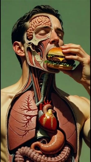 Burger Digestion Explained in 3D | Inside the Body #science #digestiveprocess #medicalanimation