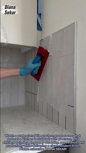 Fast Tile Grout Renewal | Transforming a Kitchen Backsplash with Professional Technique