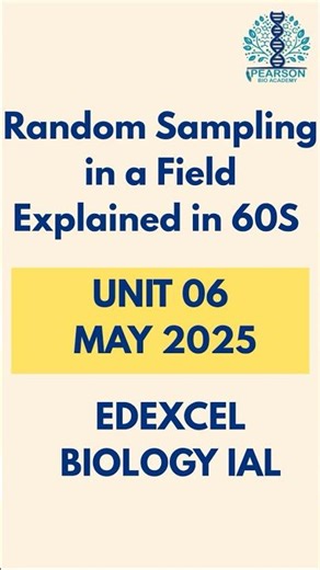 How to Select Random Sample Sites in a field| Unit 06 IAL Edexcel Biology| May 2025