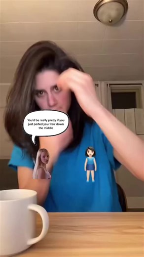 Someone HELP 😐 #hairstyle #hair #middlepart #help | Elyse Myers