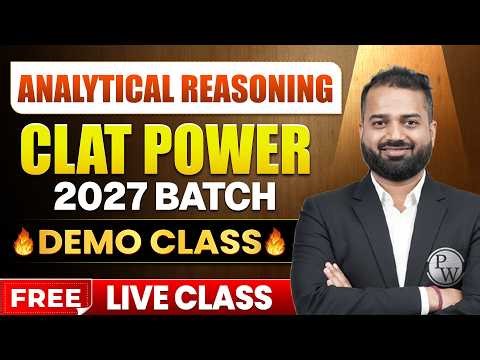 Analytical Reasoning | CLAT Power 2027 Batch | Free Demo Class