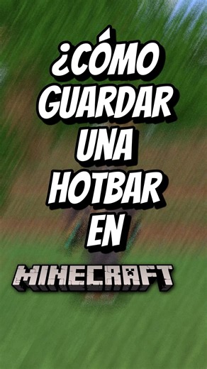 ⛏️⚒️ HOW TO SAVE a HOTBAR in MINECRAFT 💾 #shorts