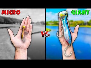 Micro Topwater vs Giant Topwater Fishing Challenge