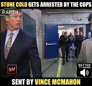 Stone Cold gets arrested by the cops, sent by Vince McMahon. #StoneCold #VinceMcMahon #AttitudeEra | Wrestling Memories