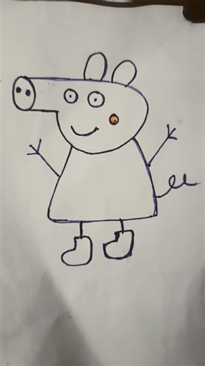 Peppa pig drawing#shorts#art#drawing😍😍