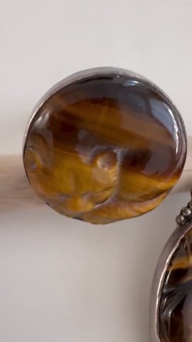 Vintage Sajen Tiger Eye Horse Pendant and Cat Ring / Ring Size 8.5 US - Etsy