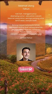 Pantun ucapan selamat ulang tahun. jendela pantun #pantun #jendelapantun#pantunulangtahun