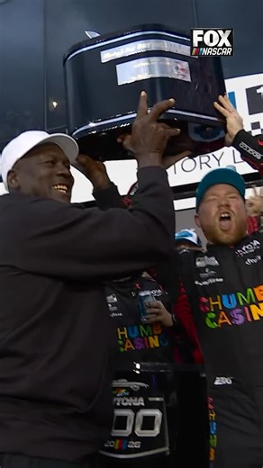 NASCAR on FOX | MJ ecstatic after his driver’s win — championship energy all around! | Instagram