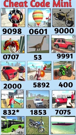 Roxx Thar + Boat + Dinosaur + Air Balloon Cheat Code 🤑 Indian Bike Driving 3D #viralvideo #shorts