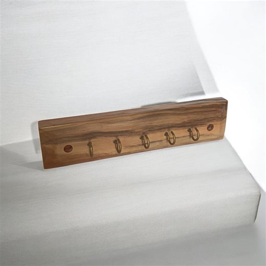 Solid Wood 5 Hook Keyrack Wall Decor Key Holder Organizer - Etsy