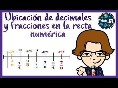Ubicación de decimales y fracciones en la recta numérica. Aprende en casa.