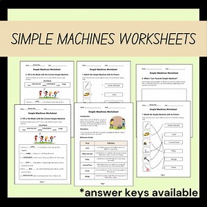 Simple Machines Activity Worksheet for 3rd Grade