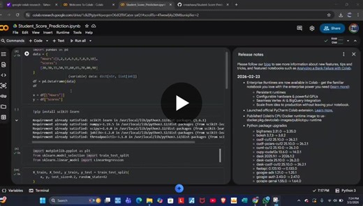 #machinelearning #datascience #python #internship #learningjourney #ai #studentprojects #scikitlearn #googlecolab #linkedinlearning #futureintech | Varun M