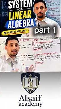 🎯 Title:Linear Algebra Part 1 | Matrices & Vectors Basics in 2 Minutes | ALSAIF Academy