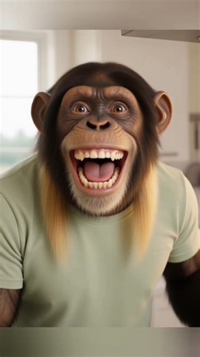 Human-Like Chimp Cooking Fried Rice 😄 | Smile & Laugh Ending”