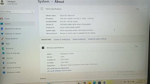 Thinkpad X13 gen 4 เครื่องใหม่ แบต 2 cycle ราคาโปรมี ตัวเดียว 🙏 🤩❤️ ✨CPU i5 1335U 10 core 12 Threads ✨Display 13.3 WUXGA 1920X1200 ips anti glare 100% sRGB ✨Memory LPDDR5 4800 8GB Soldered เพิ่มไม่ได้ ✨Storage M.2 nvme 256GB up เพิ่มได้ ✨Battery 2 cycle counts 100% finger scan ✨Keyboard English ติด sticker Thai ✨Warranty หมด Weight 1.2 kg 🎊🎊🎊 ราคา 19,500 บาท 🎊🎊🎊 excl Vat รวมส่งหรือนัดรับ #thinkpadx13 #ThinkPadX13 #thinkpadx1 #thinkpadx13gen2 #X1Carbon #businesslaptop #ThinkPadX13gen4 | T