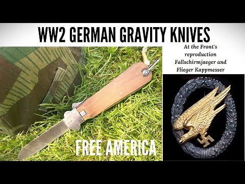WW2 German Fallschirmjaeger Paratrooper Gravity Knife - At The Front