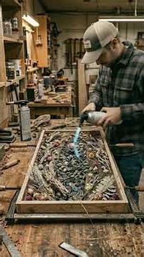 Turning Wood & Stones Into a Glowing Epoxy River Table ✨