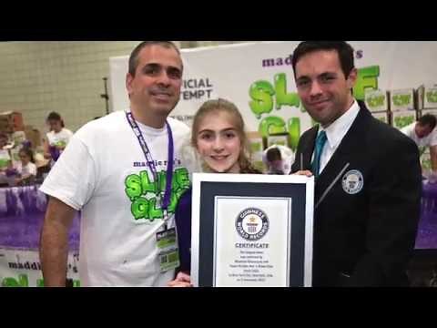 We beat the Guinness World Record for largest slime - 13,820lbs - with Maddie Rae's slime glue!