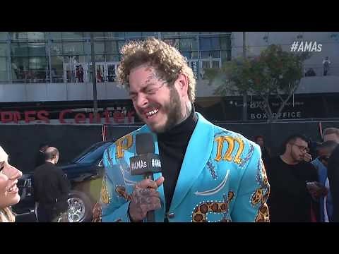 Post Malone Red Carpet Interview - AMAs 2018