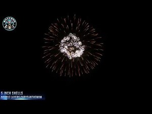 Raccoon Fireworks 1.3G JY5 0375 5 inch Shell Double Layers chrysanthemum