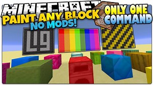 Minecraft | PAINT ANY BLOCKS! | Paintball Gun | Only One Command (Minecraft Vanilla Mod)