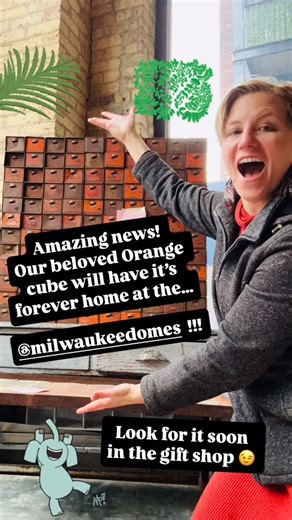 MOD GEN on Instagram: "Amazing news!! We can finally share our beloved Orange cube will have its forever home at the @milwaukeedomes , which means you will all be able to visit it when you’re missing us ❤️❤️❤️ Look for it in the gift shop soon! Also, check out their upcoming gala in February! Some pieces from MOD GEN will be in the auction 🥰🥰🥰 #shopsmall forever And tell your plants we say hi. 😉 #goodnews #2026 #domes #milwaukee #beloved #missyou #plants"