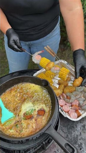 BBQ Cajun Campfire 🔥🥩 #shorts