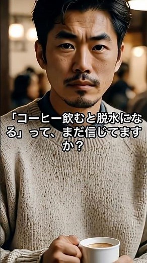 【１分健康雑学】「カフェイン耐性で水並み水分補給？コーヒー新常識」。#健康雑学 #雑学 #プチ知識 #カフェイン #コーヒー