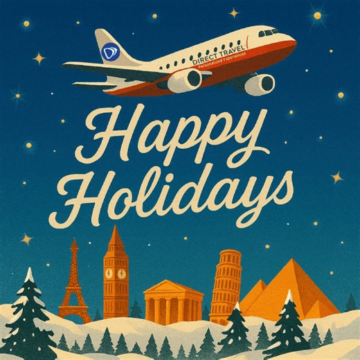 Travel has a special way of bringing us closer to the world, to each other, and to the memories that matter most. As we celebrate this season of light and hope, we’re grateful for every journey you’ve taken with us and every destination still ahead.❄️ Wishing you a joyful holiday season from Direct Travel.🎄 🎁 | Direct Travel Vacations - Hanover