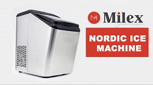 Milex Nordic Ice Machine: Portable Stainless Steel Ice Maker for Home & Kitchen