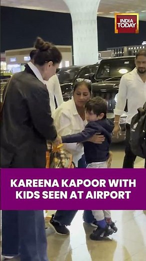 Must Watch | Kareena Kapoor Spotted at Mumbai Airport With Jeh & Taimur #mumbai #kareenakapoorkhan