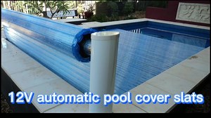 12VDC Tubular Motor Inside 316 Stainless Steel Axle Electric Pool Cover Slats