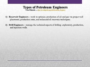 Four Types of Petroleum Engineers