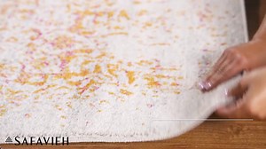 SAFAVIEH Madison Orange/Ivory 2 ft. x 6 ft. Geometric Runner Rug MAD603P-26