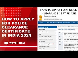 How to apply for Police Clearance Certificate in India | PCC in India