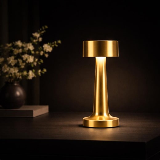 Rechargeable Touch Metal Table Lamp – 3 Color LED Bedside & Ambient Light - Etsy