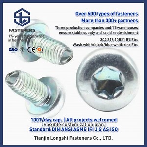 [Hot Item] DIN7500 Steel Zinc Plated Galvanized Torx Flat Countersunk Head Tooth Lock Thread Rolling Screw