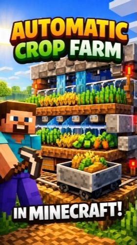 Automatic crop farm in Minecraft #shorts #minecraft #minecraftshorts