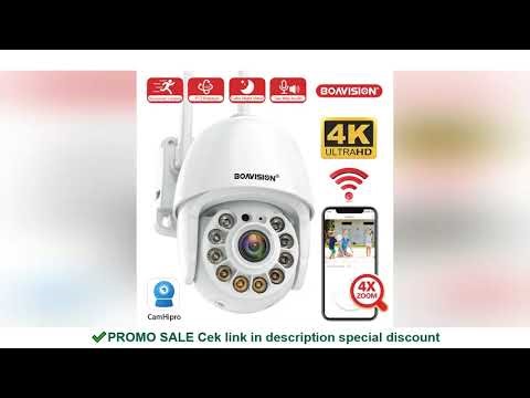8MP 5MP 2MP Wifi Surveillance Camera Outdoor AI Human Detection Color Night Vision 4X Digital Zoom P