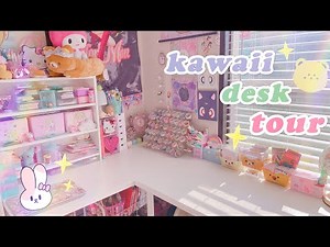 aesthetic desk tour | kawaii aesthetic 🌷\n#desktour #kawaii #aesthetic