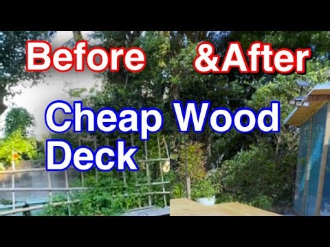 Cheap DiY Wood Deck in Garden
