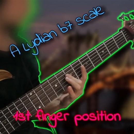 A Lydian b7 Scale | Bass Guitar #bassguitar #scales #modes