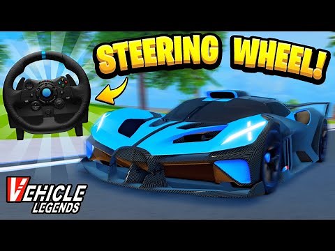 Playing ROBLOX Vehicle Legends With a STEERING WHEEL!