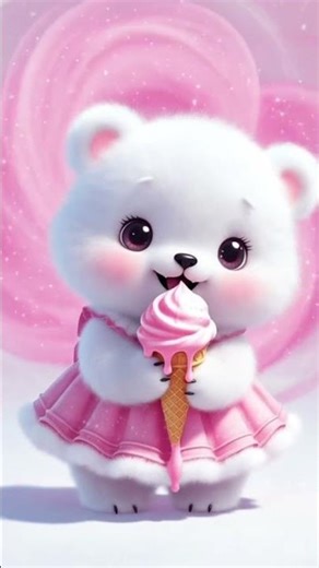 Little bear 🩷 #trend #cute #bearcartoon #multicolor #funny #cartoon #little #beautiful