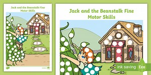 Jack and the Beanstalk Button Placing Fine Motor Skills Activity