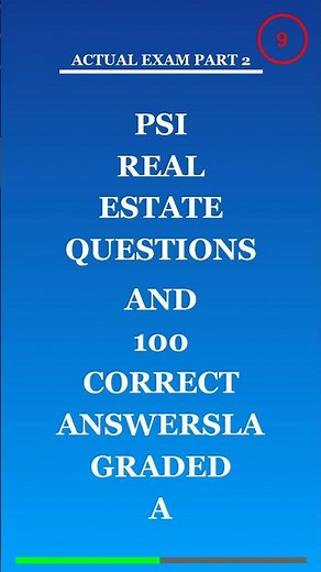 Psi Real Estate questions And 100 Correct Answersla graded A